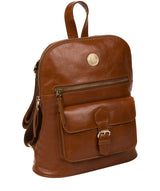 'Zinnia' Hazelnut Leather Backpack