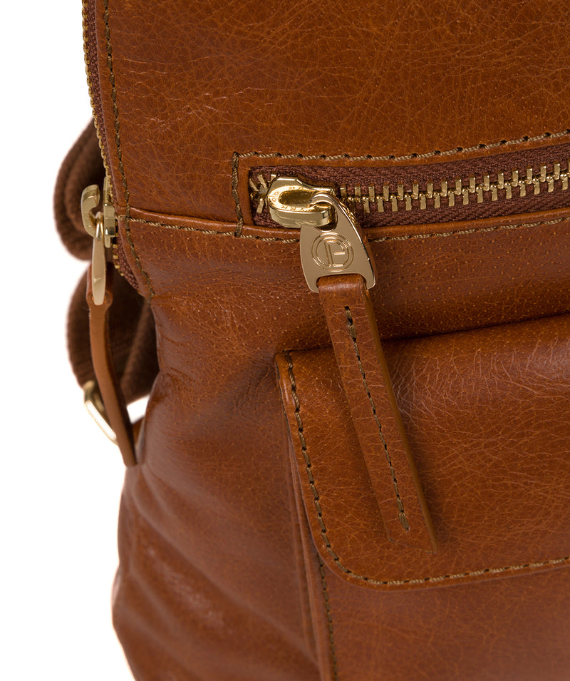 'Zinnia' Hazelnut Leather Backpack Pure Luxuries London