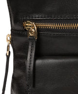 'Zinnia' Jet Black Leather Backpack image 6
