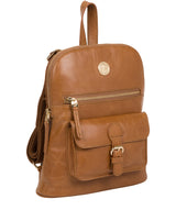 'Zinnia' Saddle Tan Leather Backpack image 5