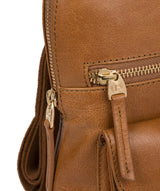 'Zinnia' Saddle Tan Leather Backpack image 6