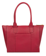 'Faye' Berry Red Leather Tote Bag image 3