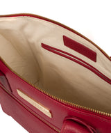 'Faye' Berry Red Leather Tote Bag image 4