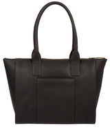 'Faye' Black Leather Tote Bag image 3