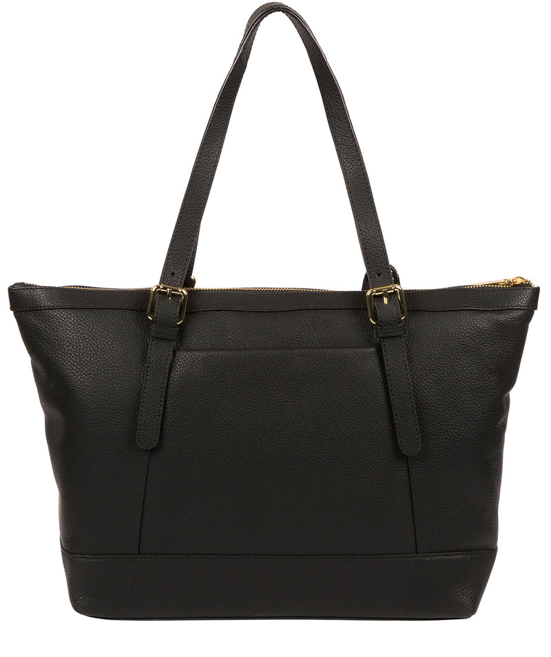 'Emily' Black Leather Tote Bag image 3