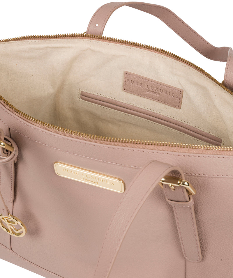 'Emily' Blush Pink Leather Tote Bag image 4