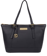 'Emily' Navy Leather Tote Bag image 1