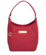 'Abigail' Berry Red Leather Shoulder Bag image 1