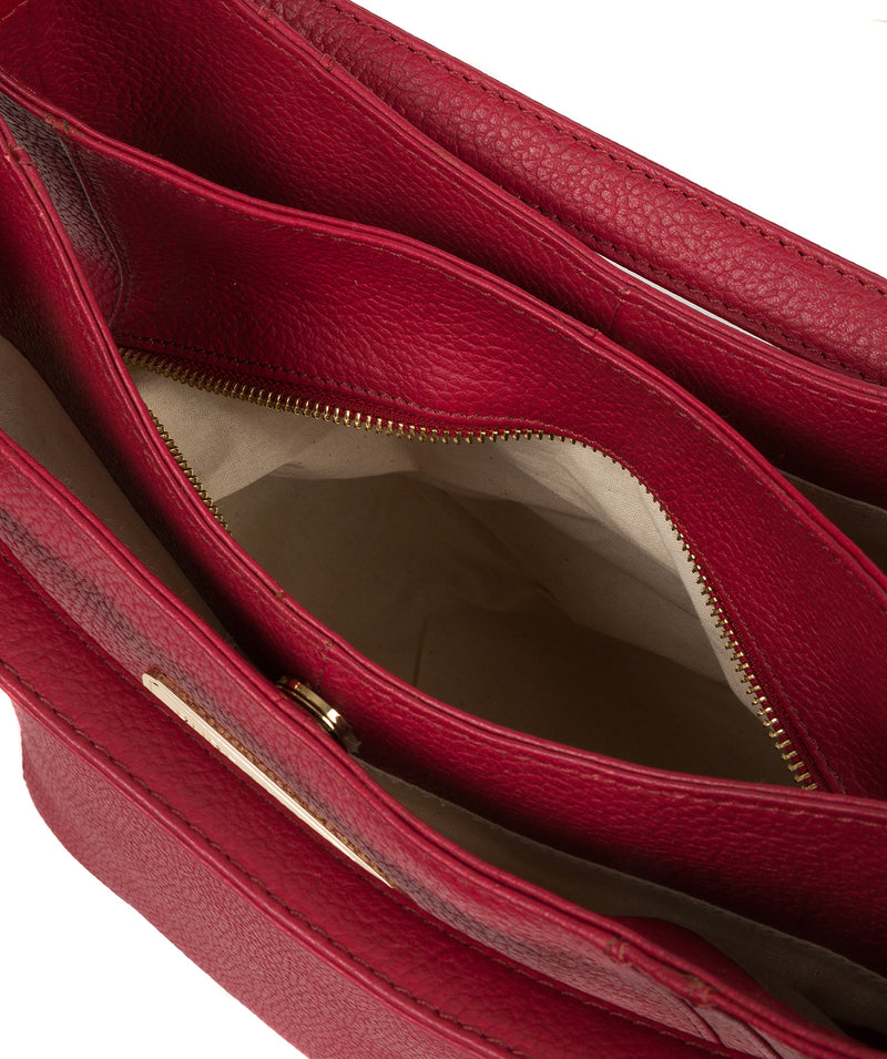 'Abigail' Berry Red Leather Shoulder Bag image 4