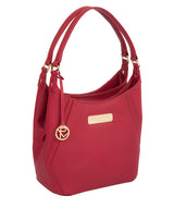 'Abigail' Berry Red Leather Shoulder Bag image 5