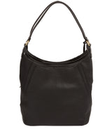 'Abigail' Black Leather Shoulder Bag image 3