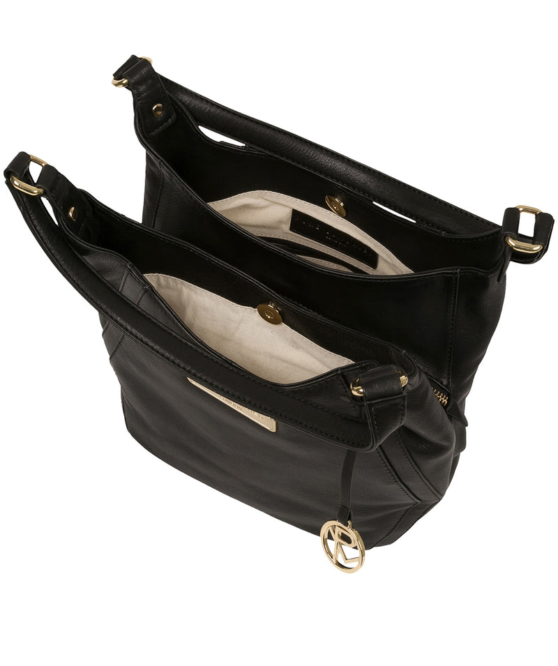 'Abigail' Black Leather Shoulder Bag