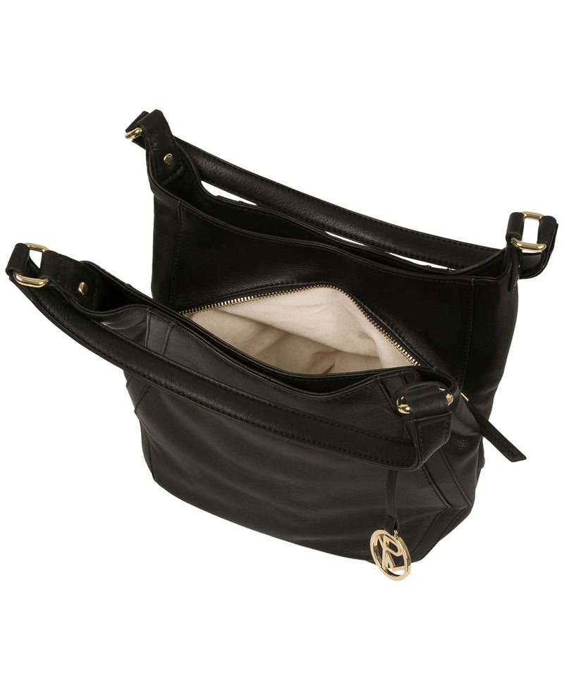 'Abigail' Black Leather Shoulder Bag