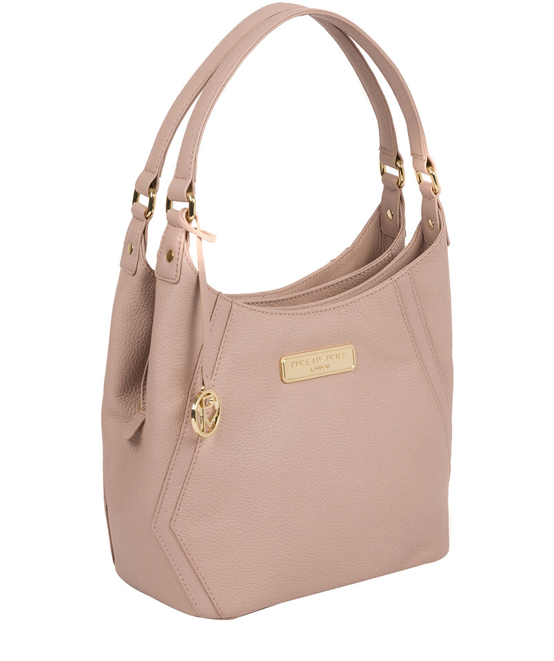 'Abigail' Blush Pink Leather Shoulder Bag image 5