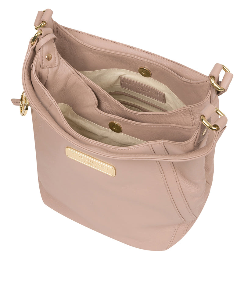 'Abigail' Blush Pink Leather Shoulder Bag