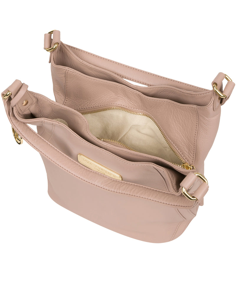 'Abigail' Blush Pink Leather Shoulder Bag