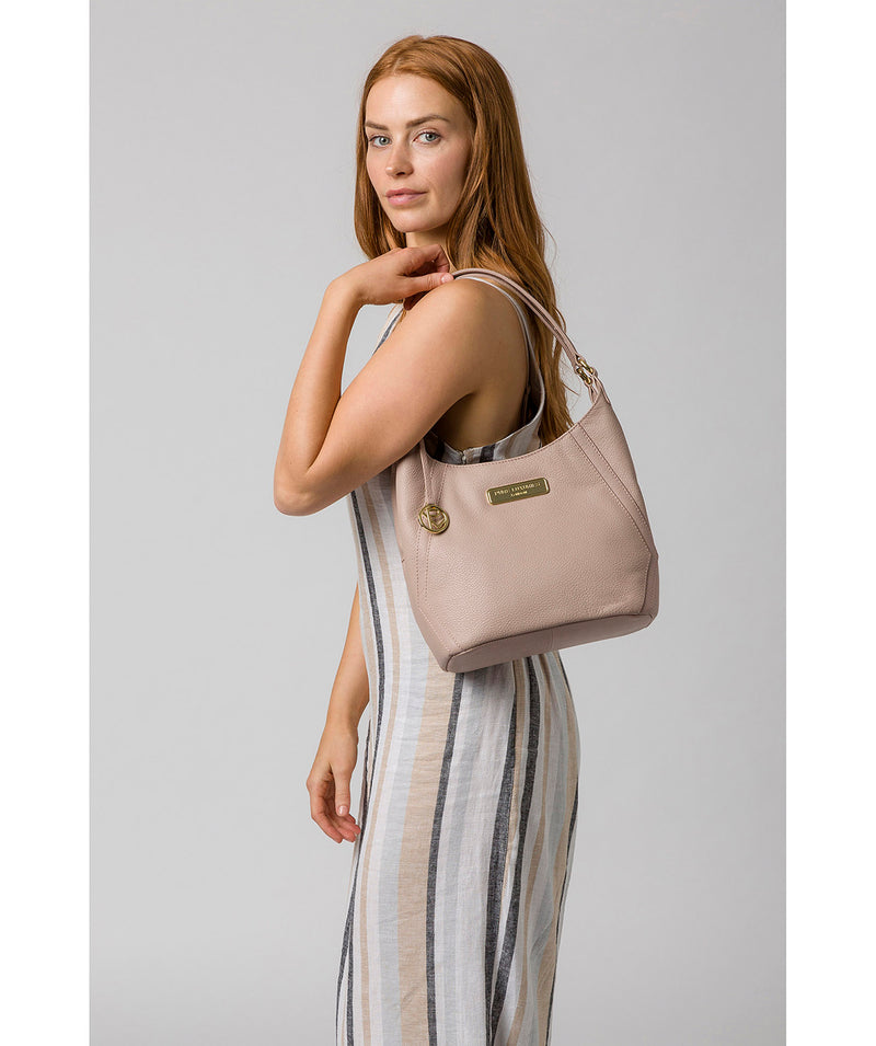 'Abigail' Blush Pink Leather Shoulder Bag image 7