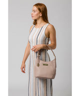 'Abigail' Blush Pink Leather Shoulder Bag image 2