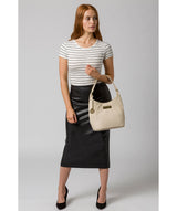 'Abigail' Frappe Leather Shoulder Bag image 7