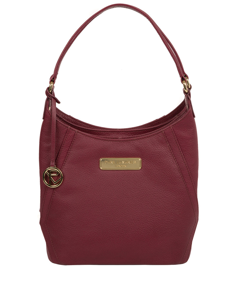 'Abigail' Pomergranate Leather Shoulder Bag image 1
