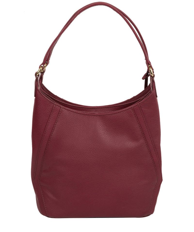'Abigail' Pomergranate Leather Shoulder Bag image 3
