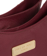 'Abigail' Pomergranate Leather Shoulder Bag image 8