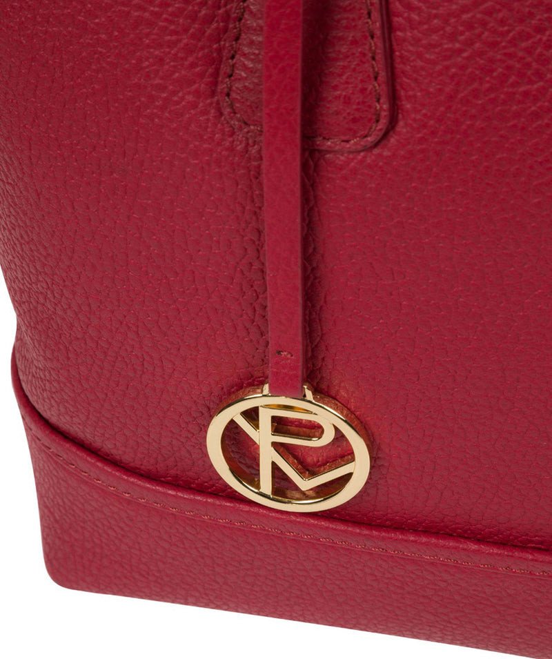 'Keira' Berry Red Leather Handbag