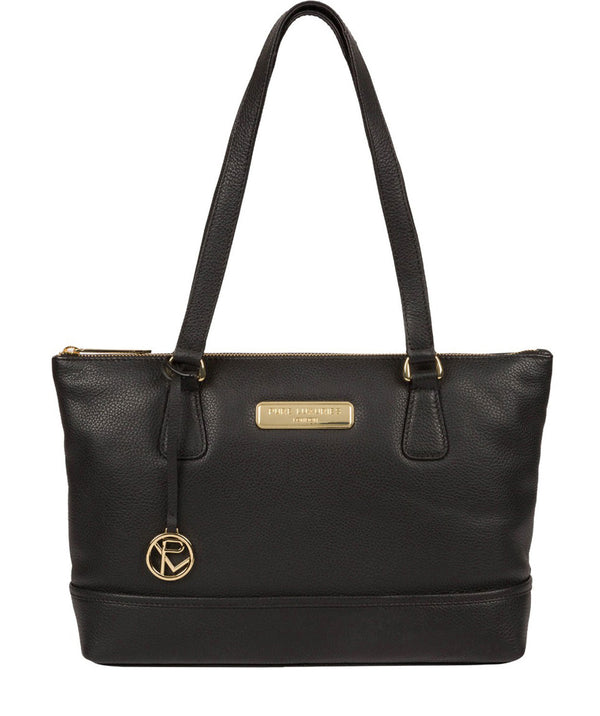 'Keira' Black Leather Handbag