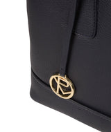 'Keira' Navy Leather Handbag