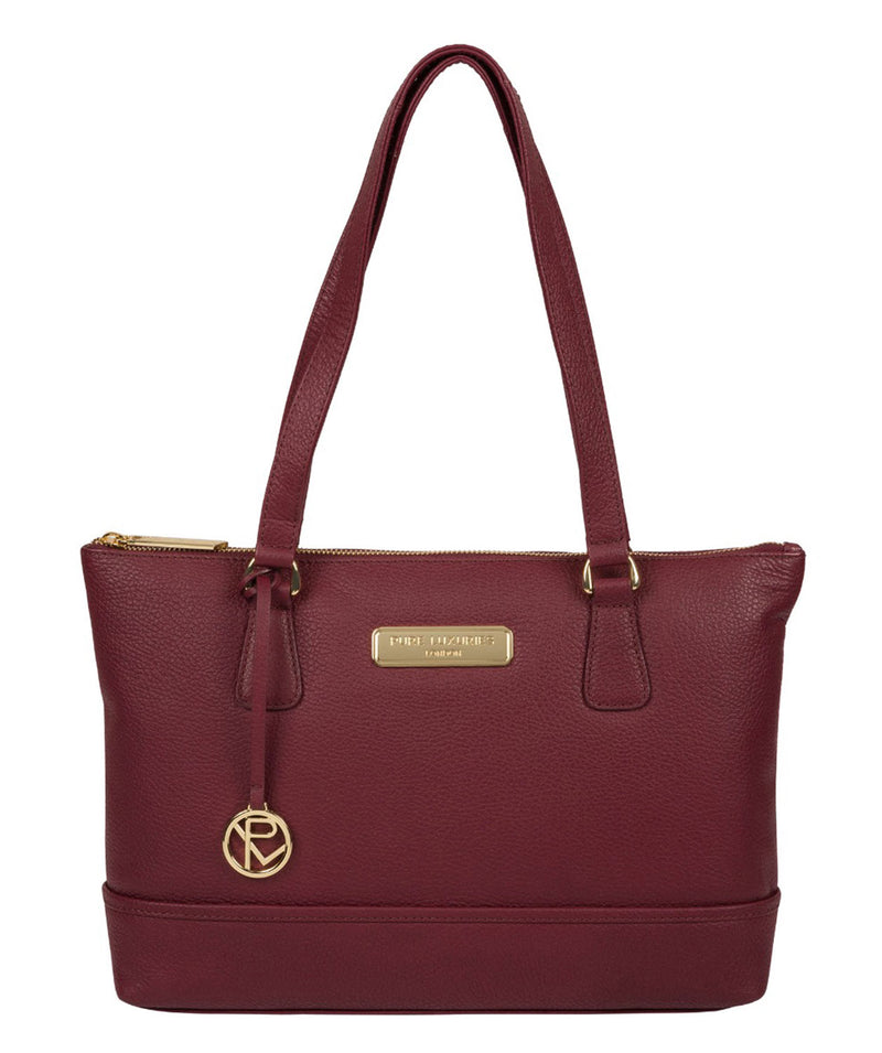 'Keira' Pomegranate Leather Handbag