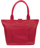 'Annabelle' Berry Red Leather Tote Bag image 3
