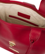 'Annabelle' Berry Red Leather Tote Bag image 4