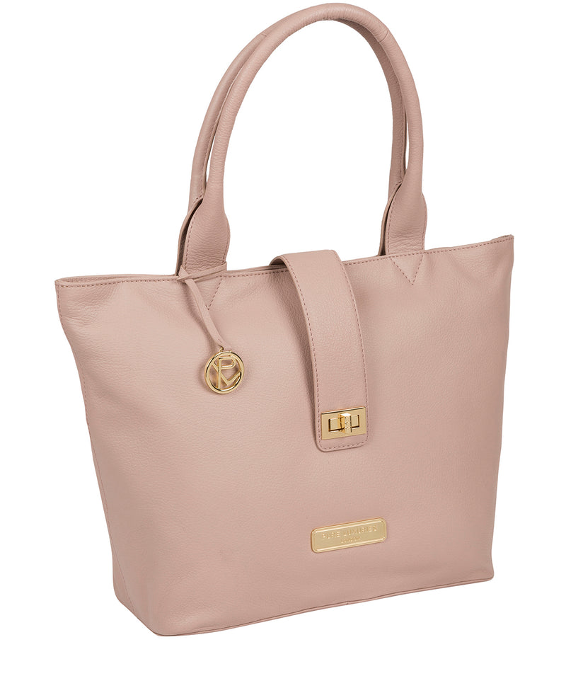 'Annabelle' Blush Pink Leather Tote Bag image 5
