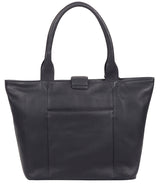 'Annabelle' Navy Leather Tote Bag image 3