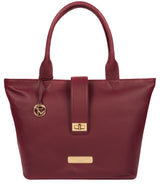 'Annabelle' Pomegranate Leather Tote Bag image 1