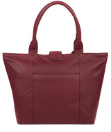 'Annabelle' Pomegranate Leather Tote Bag image 3
