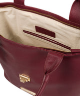 'Annabelle' Pomegranate Leather Tote Bag image 4
