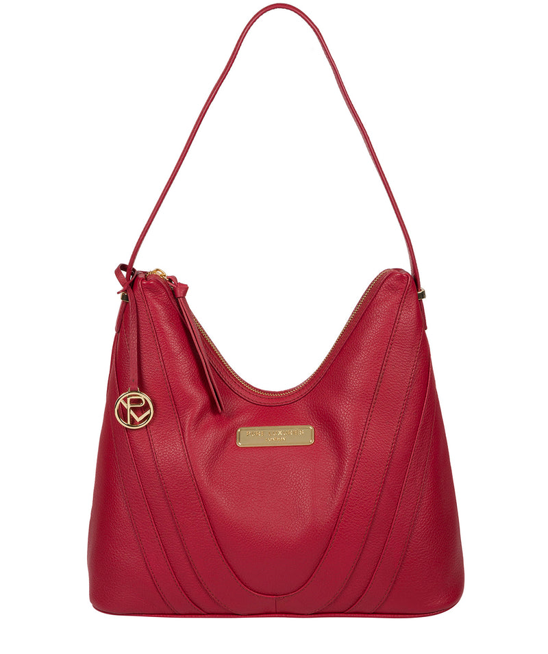 'Felicity' Berry Red Leather Shoulder Bag image 1