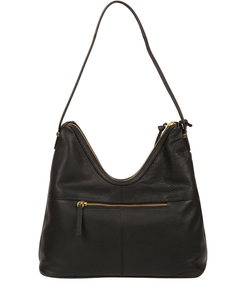 'Felicity' Black Leather Shoulder Bag image 3