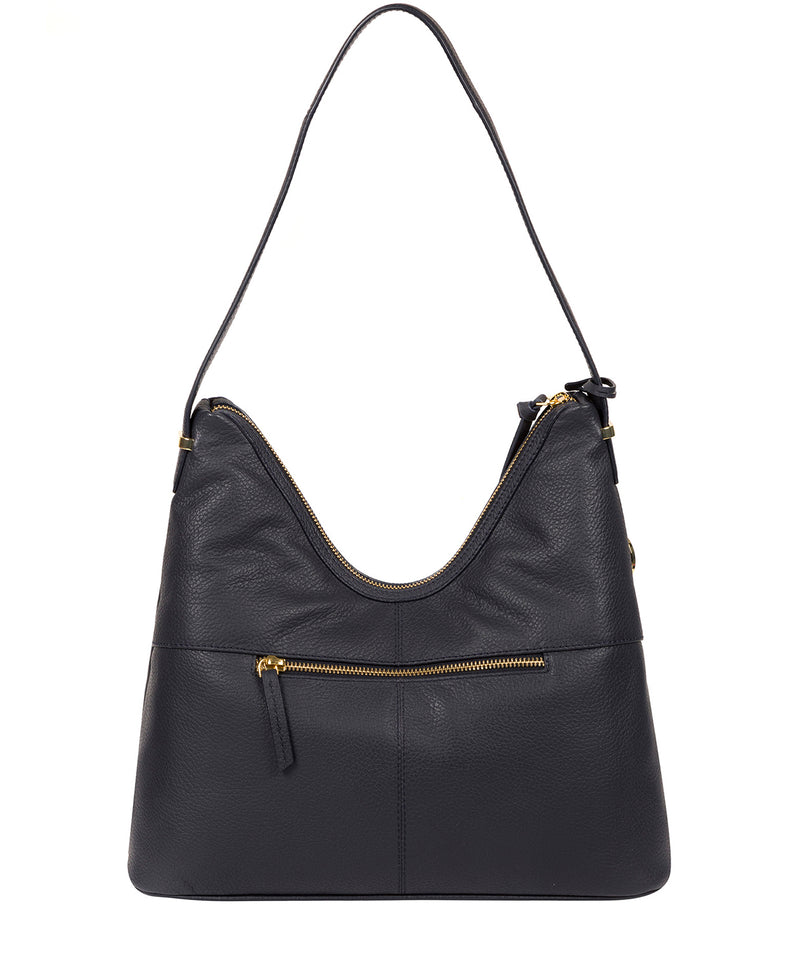 'Felicity' Navy Leather Shoulder Bag image 3