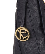 'Felicity' Navy Leather Shoulder Bag image 6
