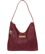 'Felicity' Pomegranate Leather Shoulder Bag image 1