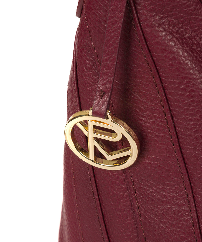 'Felicity' Pomegranate Leather Shoulder Bag image 6