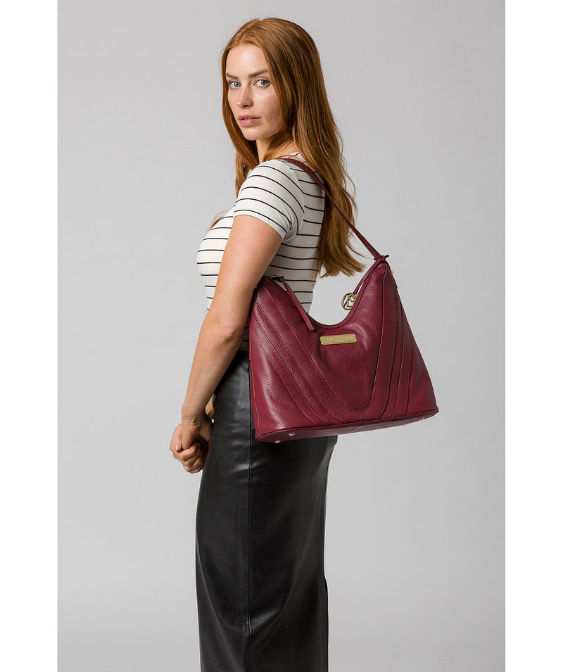 'Felicity' Pomegranate Leather Shoulder Bag image 2