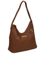 'Felicity' Tan Leather Shoulder Bag
