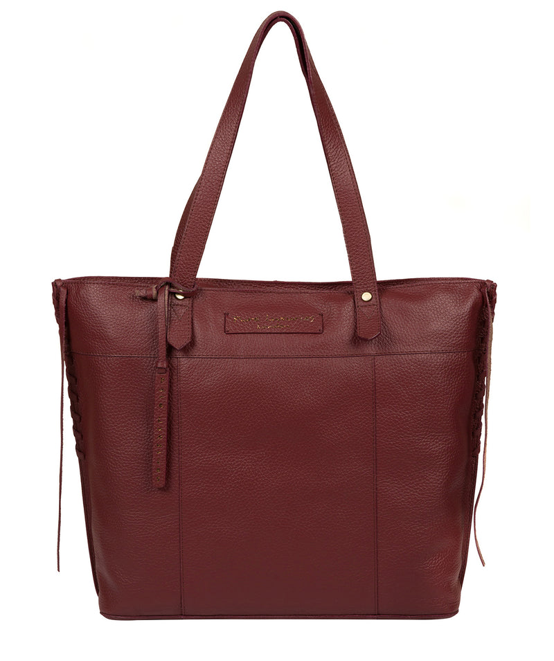 'Hampstead' Burgundy Leather Tote Bag image 1