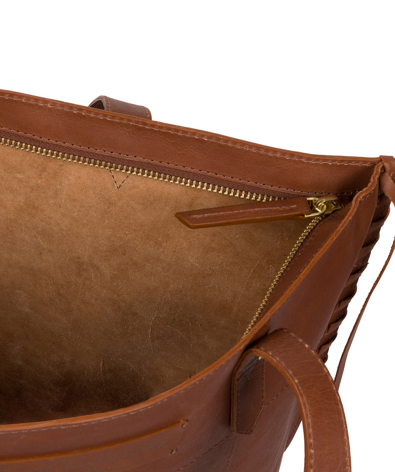 'Hampstead' Cognac Leather Tote Bag image 4