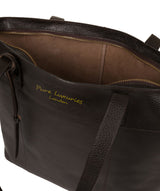 'Hampstead' Dark Brown Leather Tote Bag