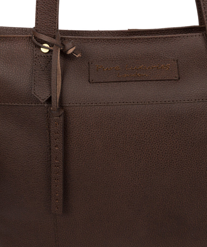 'Hampstead' Hickory Leather Tote Bag