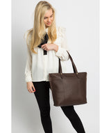 'Hampstead' Hickory Leather Tote Bag image 2